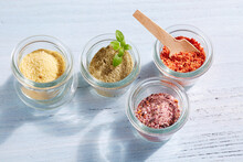 Various Salt Mixtures In Preserving Jars