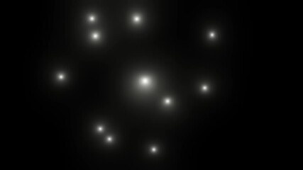 Wall Mural - fashion flash light. random flashing and glittering white lights on black background. 3d rendering a