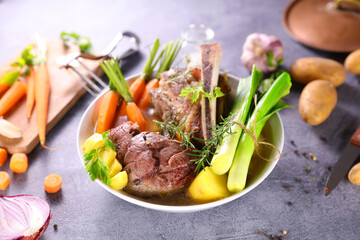 Wall Mural - beef,  broth and vegetables