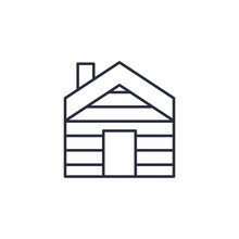 Log Cabin Icon Isolated On White Background. Woodhouse Symbol Modern, Simple, Vector, Icon For Website Design, Mobile App, Ui. Vector Illustration