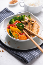 Grilled Tofu With Vegetables In Tandoori Coconut Sauce, With Jasmine Rice (vegan)