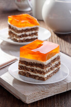 Layered Nut Cake With Jelly