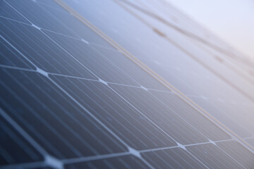 Wall Mural - Solar panels against blue sky background.Against The Deep Blue Sky in suny weather