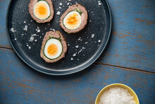 Meat Roulade Filled With Hard-boiled Egg And Spinach