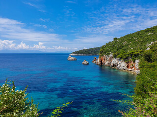 Pristine bay view of a greece island.