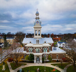 Aerial view of Jessamine County Courthouse in Downtown Nicholasville, Kentucky