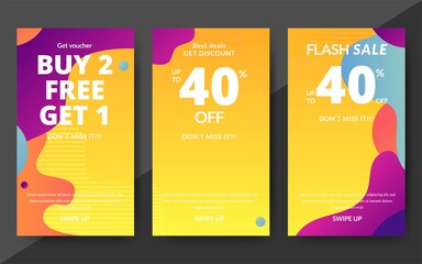 Wall Mural - Flash sale discount banner template promotion, end of season special offer banner, template design for media promotions and social media promo, vector illustration.