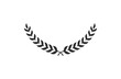 Laurel wreath isolated on white background. Award icon. Symbol of victory. Vector