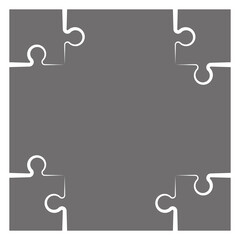 Fototapete - A lot of piece flat puzzle pattern presentation. Many step puzzles business background. Simple pattern. Section compare service banner. Puzzle illustration template simple shape. Abstract Background