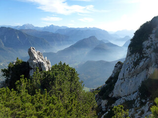 mountain hiking tour hochstaufen mountain in bavaria, germany