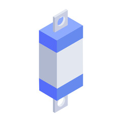 Sticker - 
An icon design of thunderbolt adapter tool, isometric vector 
