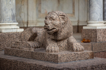 stone lion statue