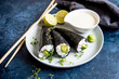 © Foodlovers - Temaki sushi with avocado and wasabi