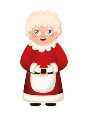 Canvas Print - Mrs santa claus smiling icon