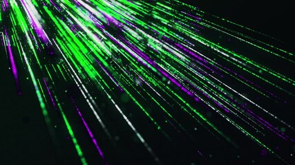 Poster - Abstract flowing cosmic energy wave in outer space. Animation. Sun flare and the beams of energy and light spreading on black space background.