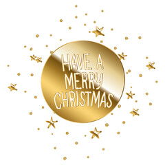 Wall Mural - have a merry christmas in gold lettering on a circle