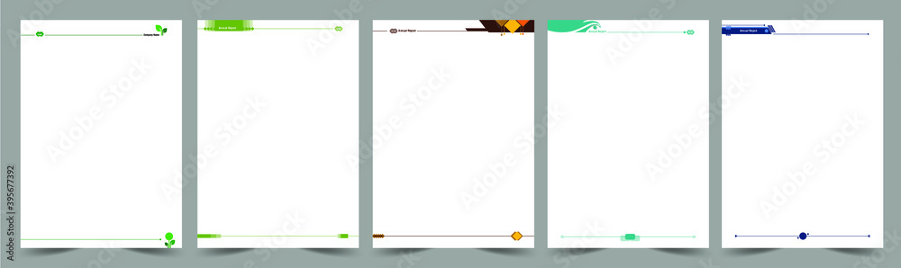 Header footer design for the book, inner template