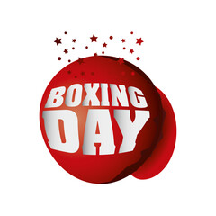 Canvas Print - boxing day, christmas seasonal offer message with stars