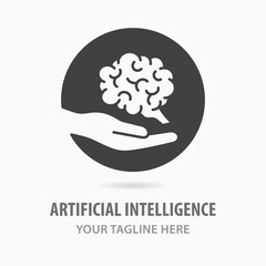 Aufkleber - artificial intelligence icon. vector illustration. symbol of machine learning, brainstorm, idea.