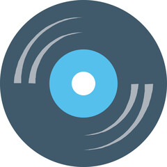 Wall Mural - compact disc icon in flat design editable vector