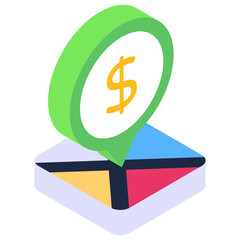 Poster - 
Dollar icon design, trendy icon of business growth 
