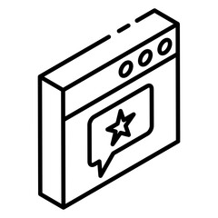 Wall Mural - 
Online grading concept, glyph isometric icon of web rating 
