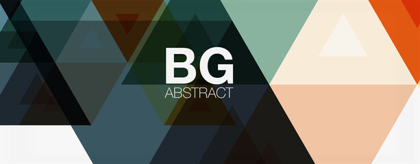 Mosaic triangle pattern abstract background for cover, banner, flyer and poster and other template