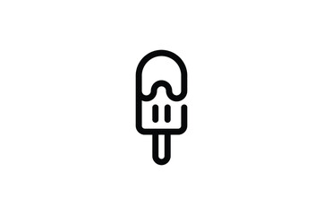 Canvas Print - Fast Food Outline Icon - Ice Cream