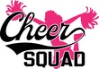 Cheer squad on the white background. Vector illustration