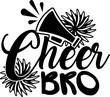 Cheer bro on the white background. Vector illustration