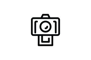 Wall Mural - Wedding Outline Icon - Camera