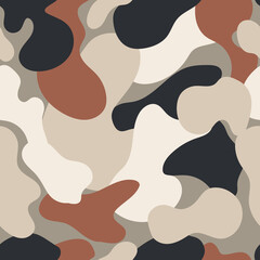 Canvas Print - Camouflage background. Abstract camouflage. Colorful camouflage pattern background. Vector illustration. 