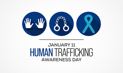 vector illustration on the theme of national human trafficking awareness day observed each year on j