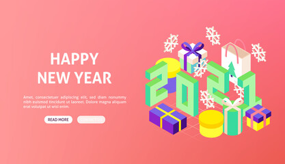 Sticker - Happy New Year 2021 Banner