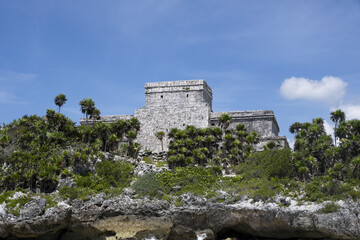 Sticker - Tulum Ruins from the sea in Quintana Roo - Mexico