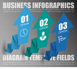 Aufkleber - Set of origami vector arrow banners with shadow for websites or business design