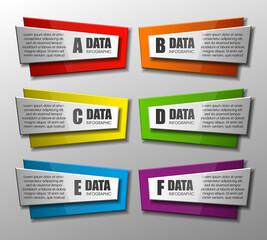 Aufkleber - Set of origami vector arrow banners with shadow for websites or business design