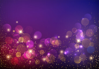 Poster - Holiday Abstract shiny color gold design element