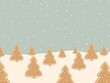 Gingerbread Christmas trees in winter aura