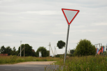 road signs on the streets in russia