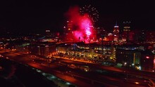 Fireworks Over Pittsburgh, Drone Flying, Pennsylvania, Downtown