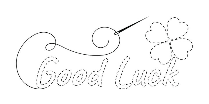 Silhouette of embroidered inscription 