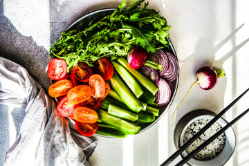 Wall Mural - Healthy vegetable bowl