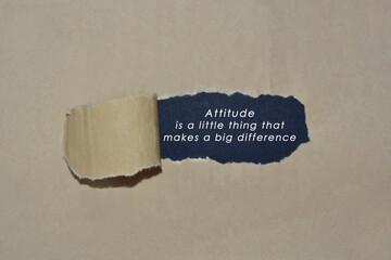 Wall Mural - Motivational quote written on brown torn paper
