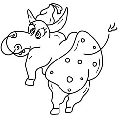 Sticker - Bull Animal Cartoon 