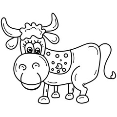 Sticker - Bull Animal Cartoon 