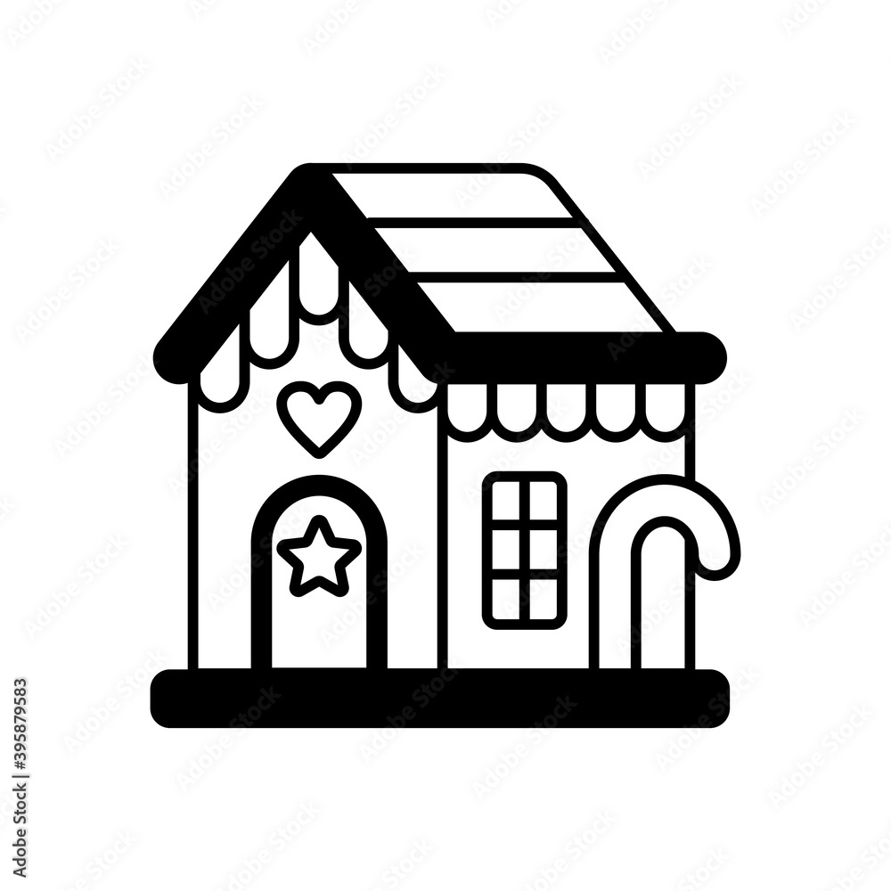 cute line art house icon. vector black and white house icon isolated on ...