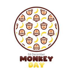 vector graphic of monkey day good for monkey day celebration. flat design. flyer design.flat illustration.