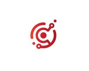 Aufkleber - C initial tech logo vector template. Creative tech logo design