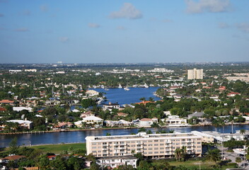 Sticker - Skyline von Fort Lauderdale am Atlantischen Ozean, Florida